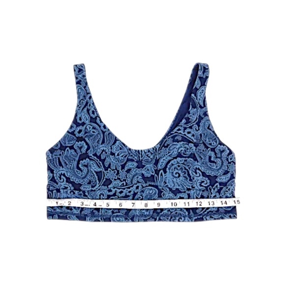 The Upside Blue Paisley Activewear Set – Sports Bra (10) & Leggings (8) - Picture 4 of 7